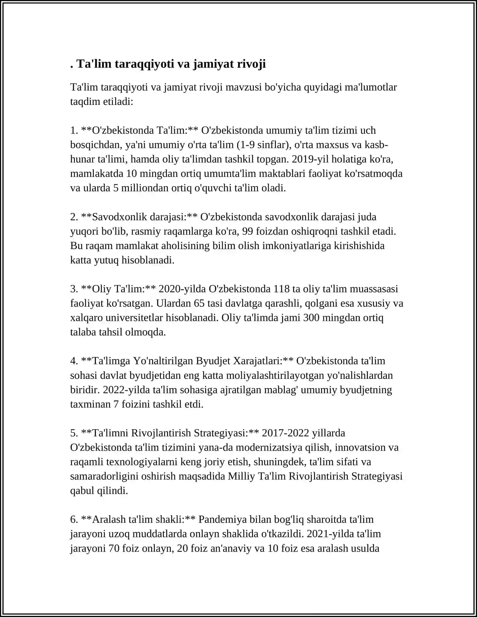 PEDAGOG FAOLIYATINING JAMIYAT TARAQQIYOTIDA TUTGAN OʻRNI 3