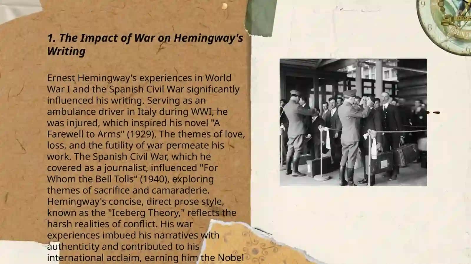American “Lost generation “ literature of the XX century. Ernest Hemingway 3