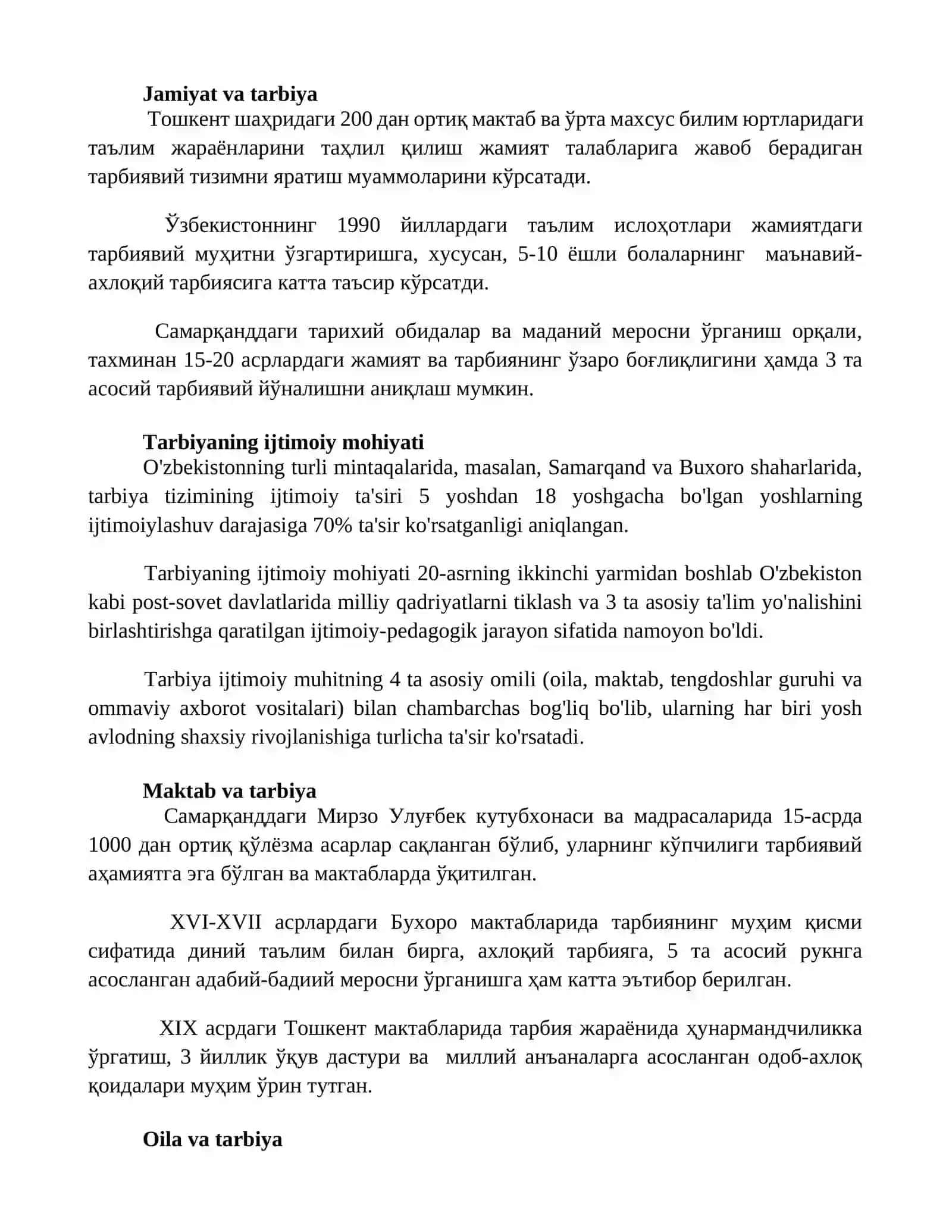 Tarbiya ijtimoiy hodisa va pedagogik jarayon ekanligi 3