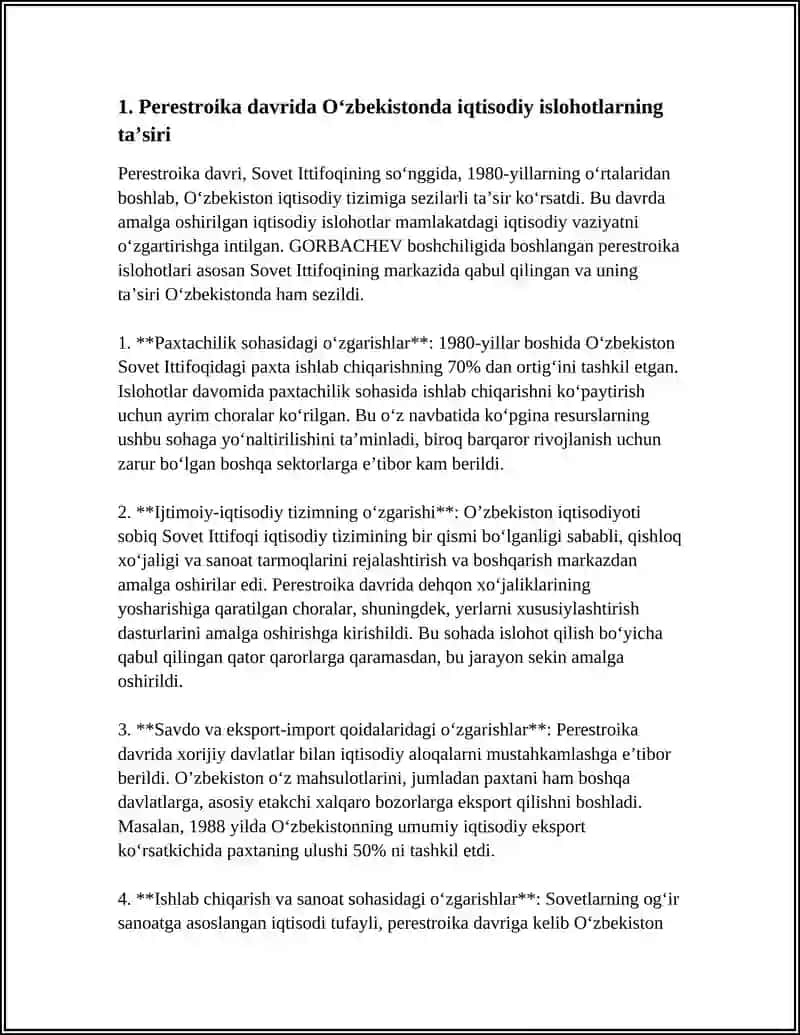MUSTAQILLIKKA ERISHISH ARAFASIDA OʻZBEKISTONDAGI IJTIMOIY-IQTISODIY JARAYONLAR 3