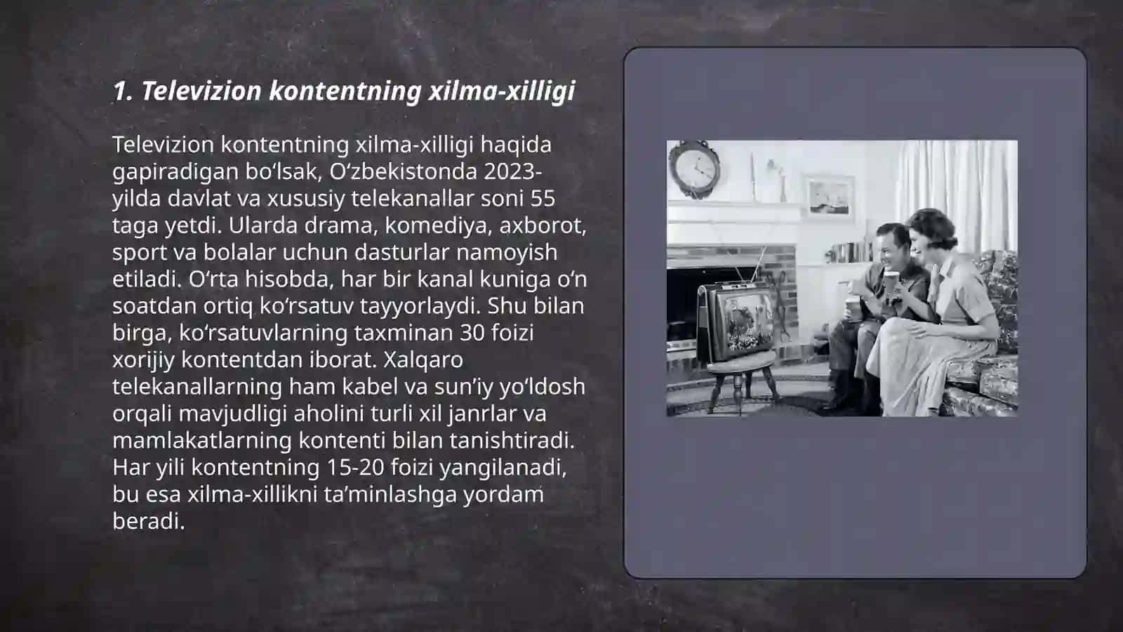 Televideniye ko'ngilochar sanoat sifatida 3
