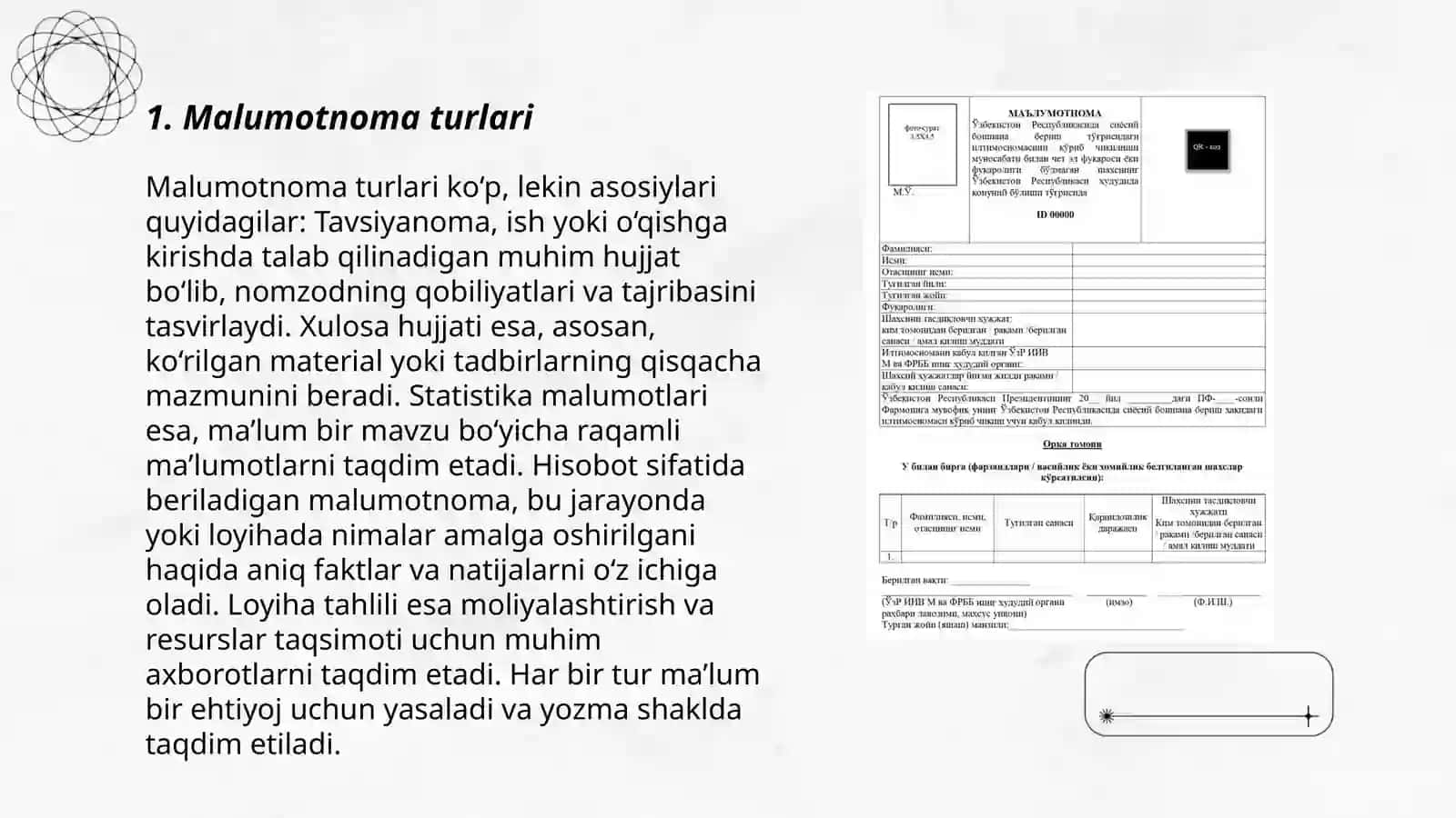 Malumotnoma va ishonchnoma turlari 3
