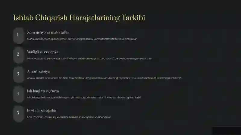 Iqtisodiy Harajatlar va Ishlab Chiqarish Harajatlari: Tushuncha, Tarkib va Turlari 3