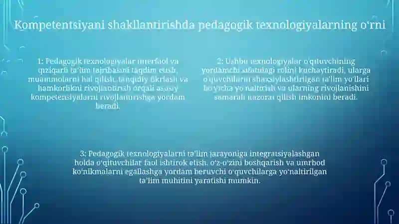 Pedagogik Kompitentlikni Shakllantirishda Pedagogik Texnologiyalar 3