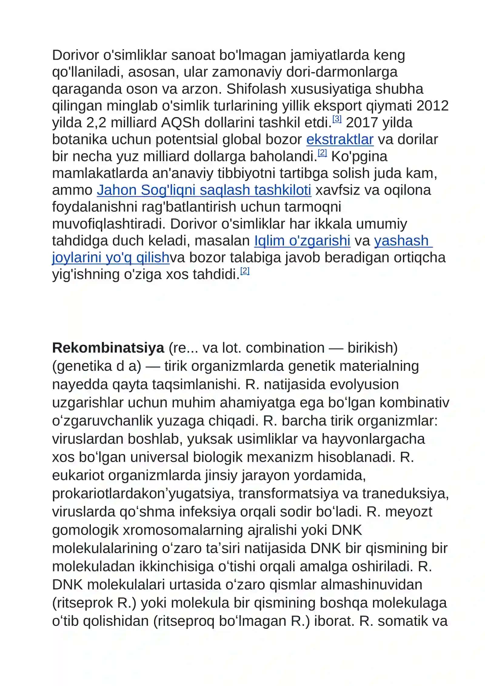 Dorivor o`simliklarda rekombinatsiya mexanizmi 3