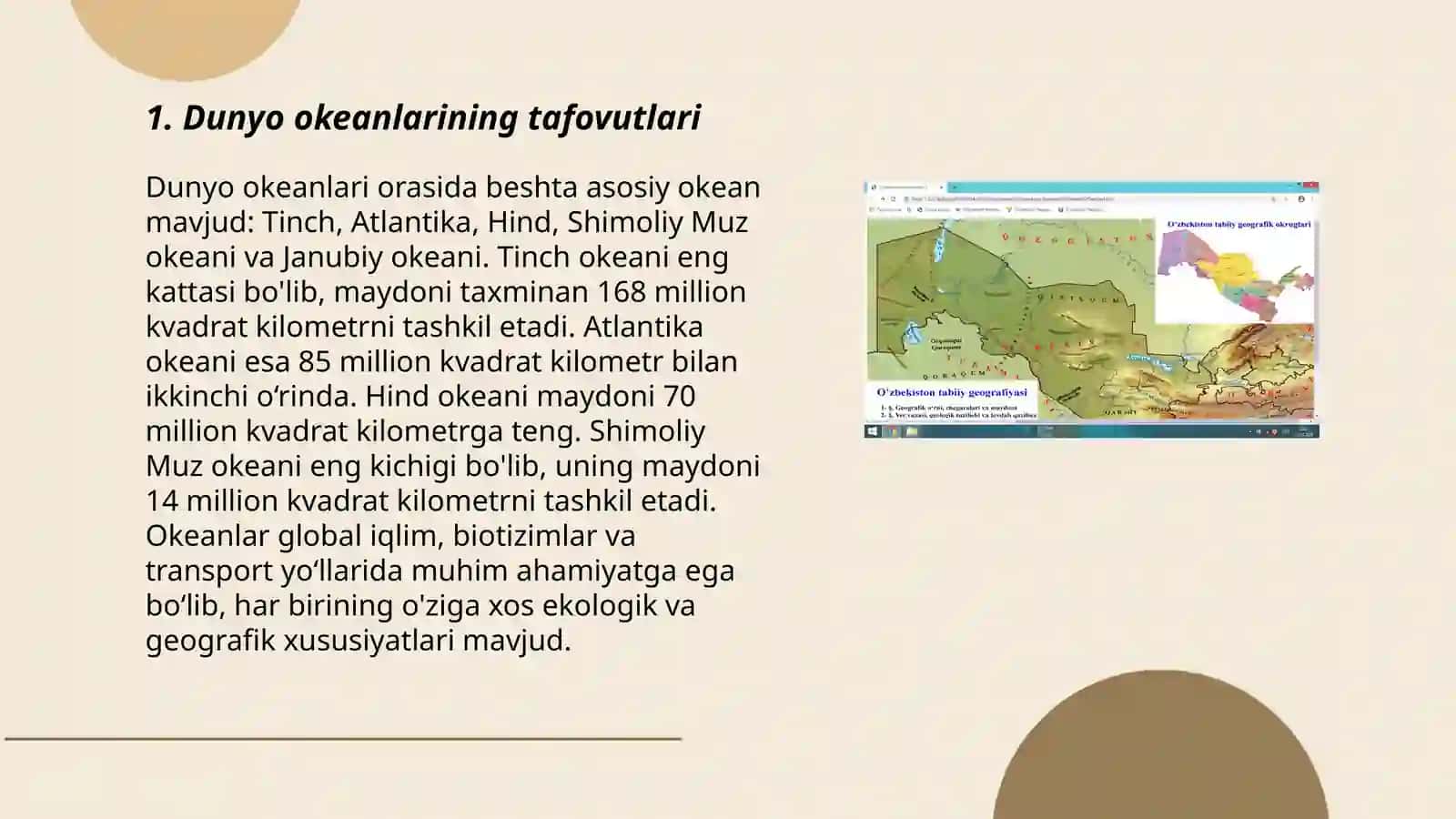 Dunyo okeanining reoganal birliklariga umumiy tabiiy geografik tasnif 3