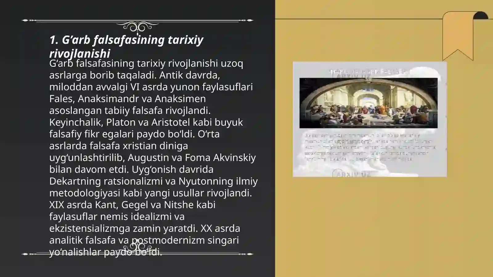 G’arb falsafasining ustivor yo’nalishlari va ularning fan taraqqiyotiga ta’siri 3