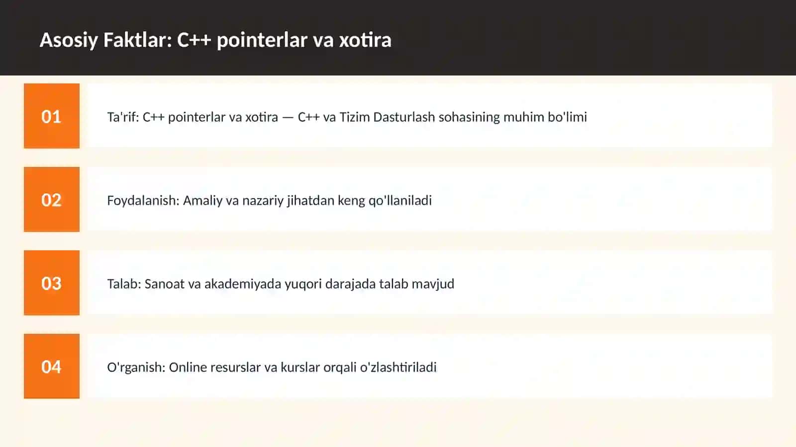 C++ pointerlar va xotira 3