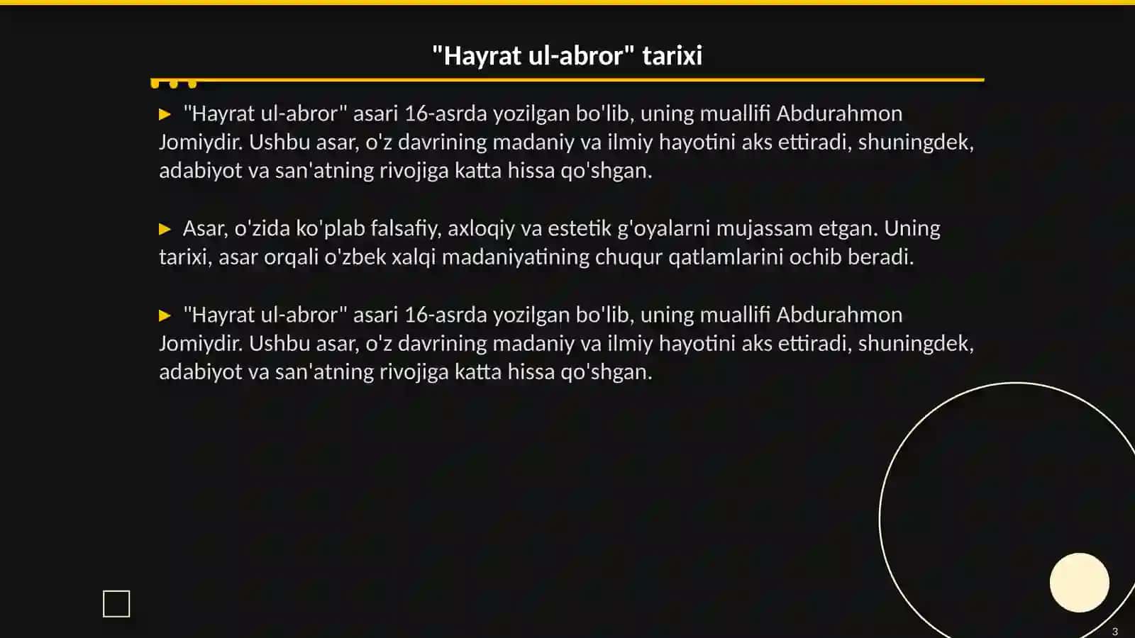 "Hayrat ul-abror"da harf sanʼati 3