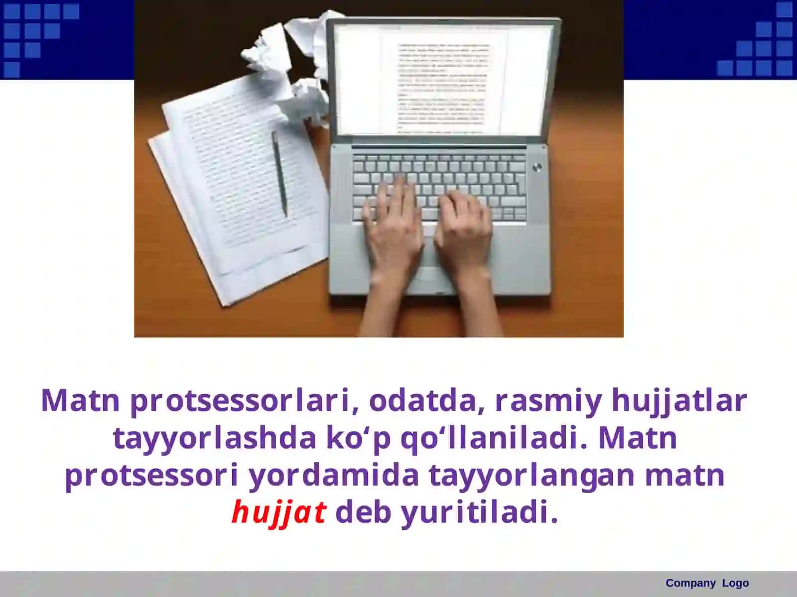 MS word matn protsessori interfeysi 3