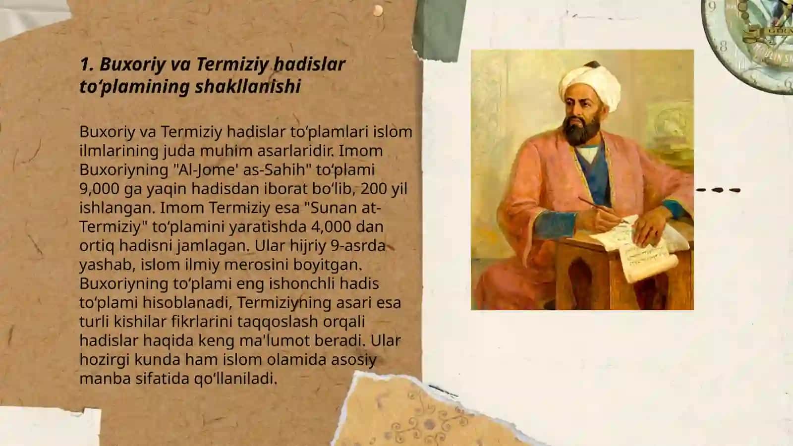 Imom Buxoriy va Imom Termiziyning hadisilmiga qo‘shgan hissalarini qiysiy tahlili 3