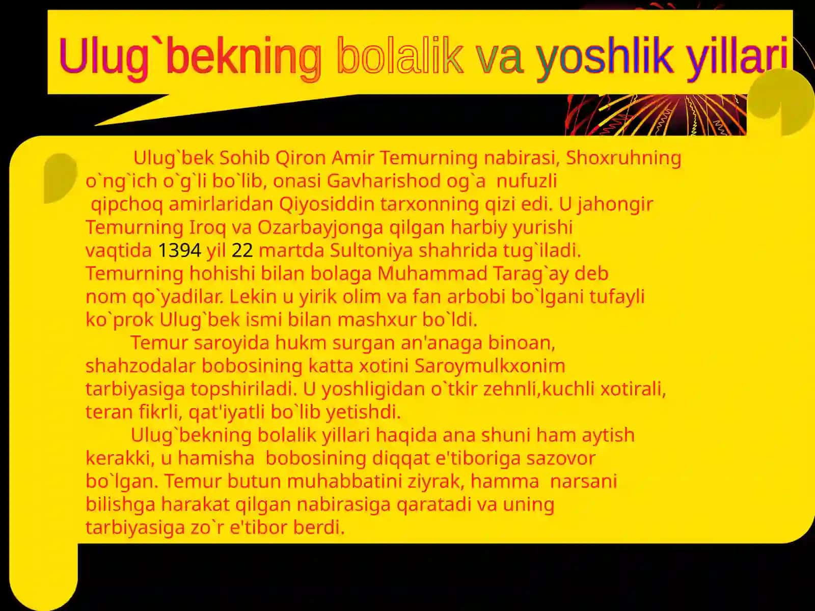 Mirzo Ulug`bek va uning akademiyasi 3
