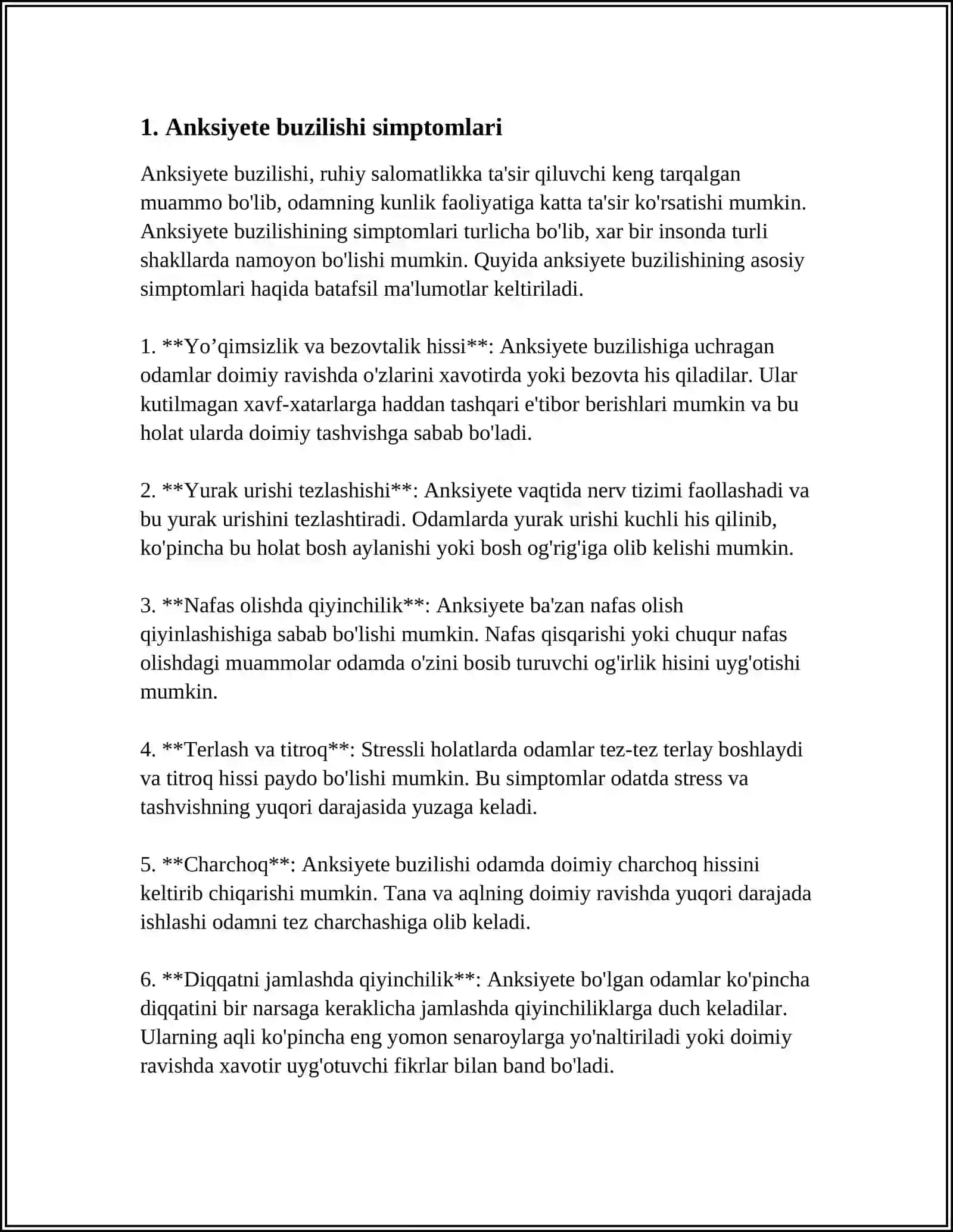 PSIXOPATALOGIK SIMPTOMLAR, SIMPTOM MAJMUALARI VA SINDROMLAR 3
