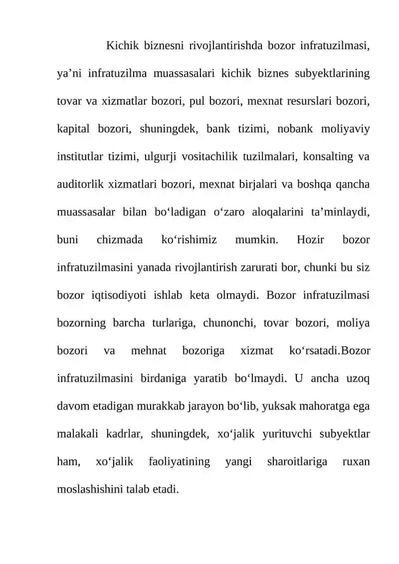 Kichik biznesni bozor infratuzilmasi 3