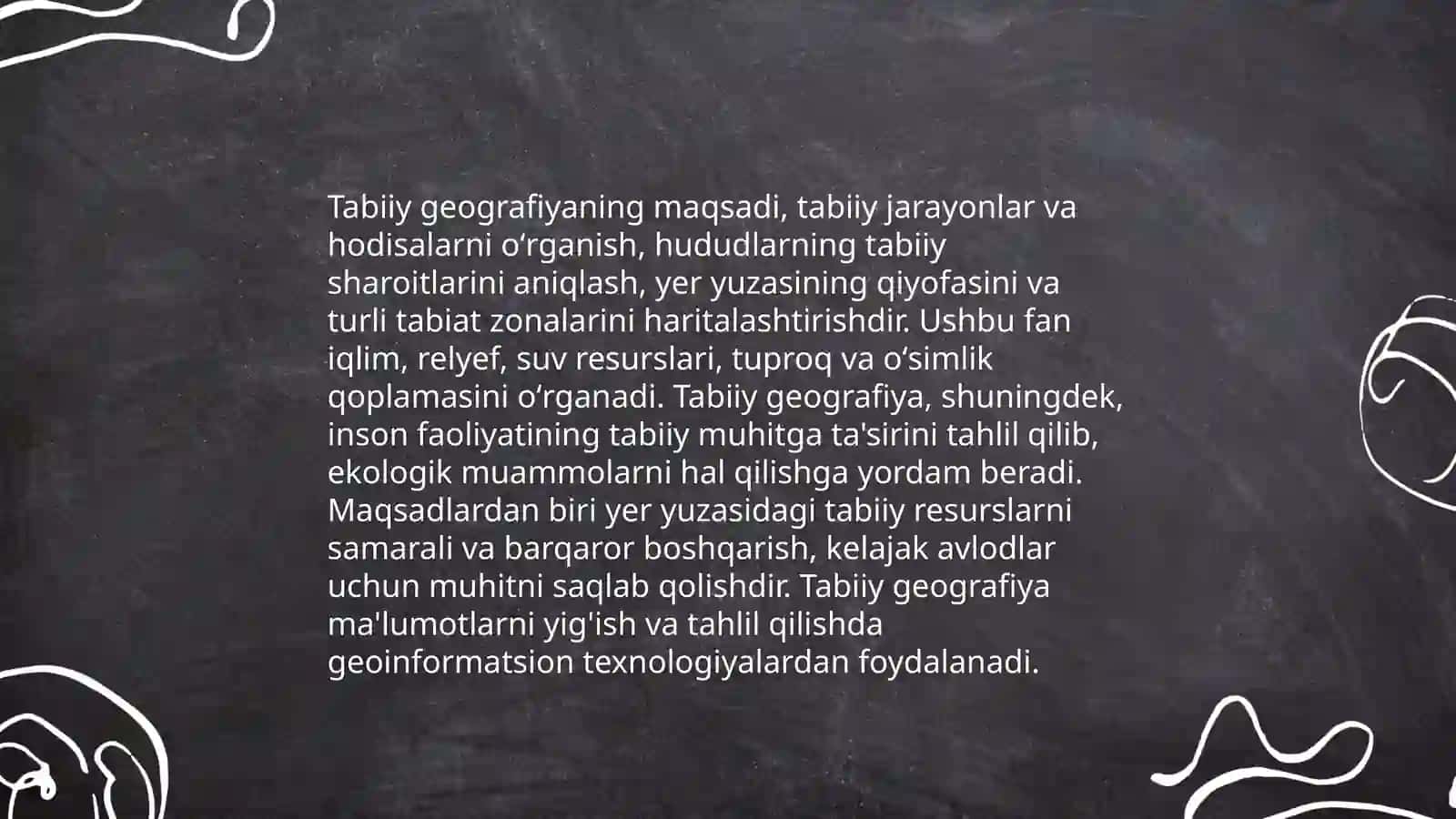 Tabiiy geografiyaning maqsadi vazifalari uning shakllanishi va rivojlanishi 3