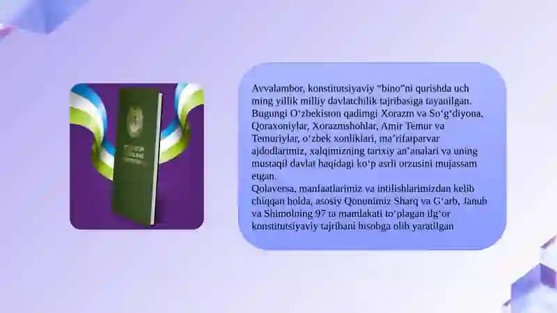 Mustaqil O’zbekiston Respublikasi birinchi Konstitutsiyasi va uning o’ziga xos jihatlari 3