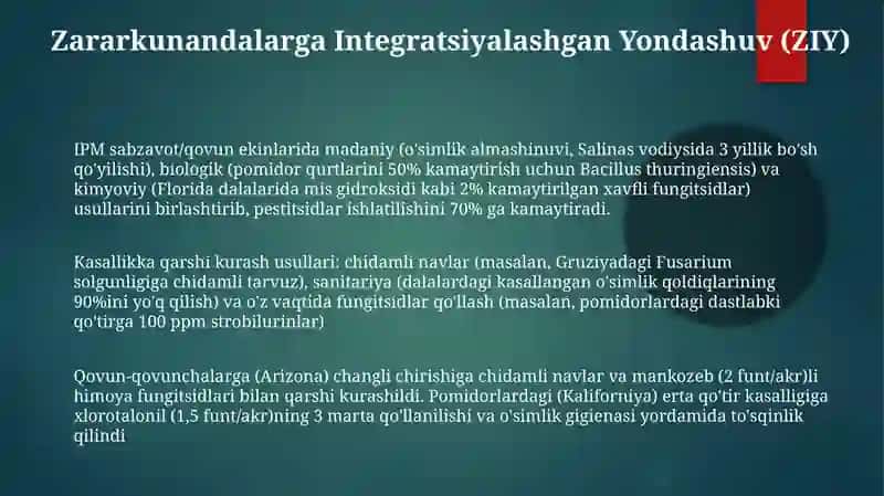 Sabzavot va poliz ekinlari kasalliklariga qarshi kurashish usullari 3