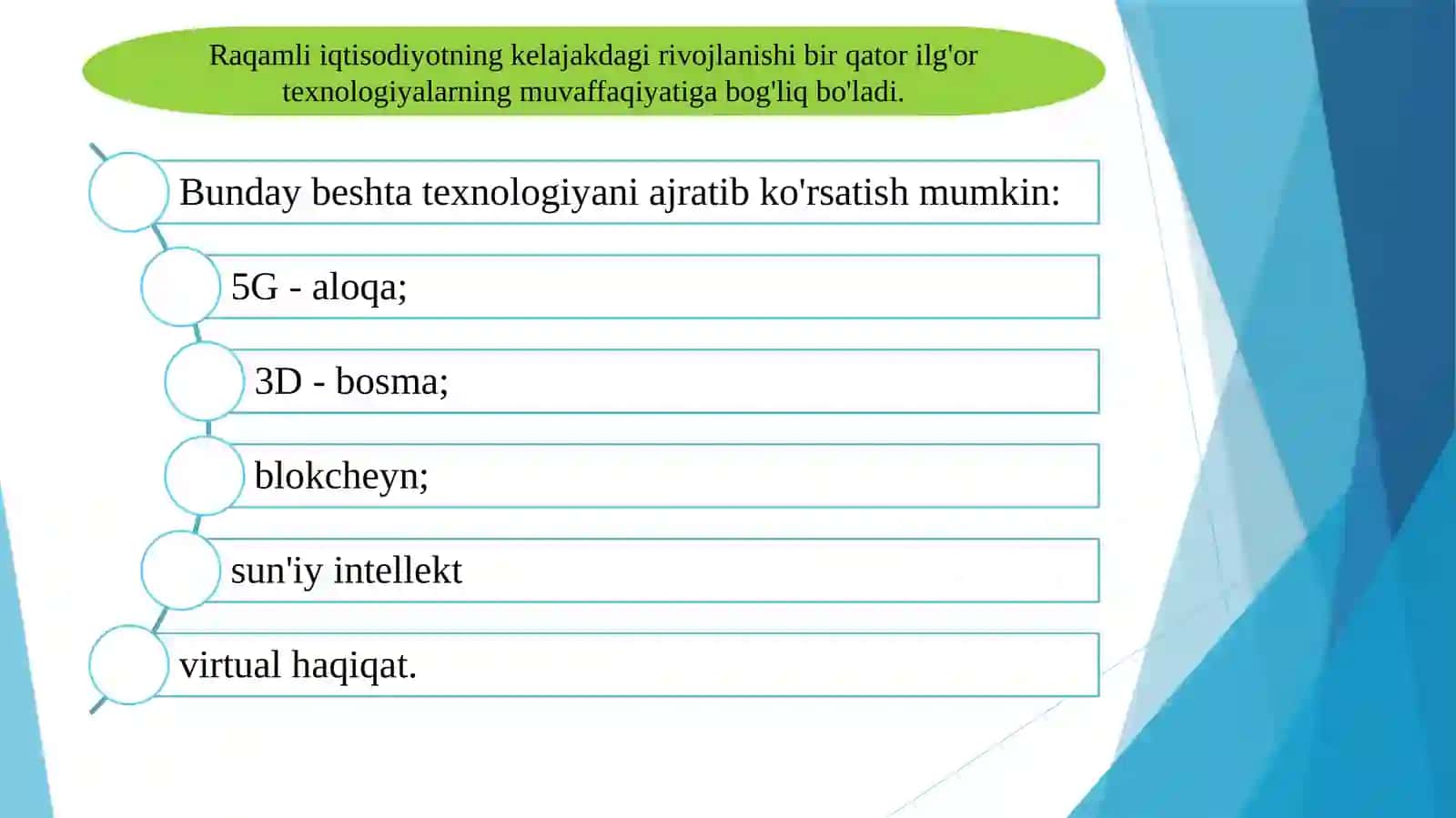 O’ZBEKISTONDA RAQAMLI IQTISODIYOTNI RIVOJLANTIRISHNING USTUVOR YO’NALISHLARI VA VAZIFALARI 3