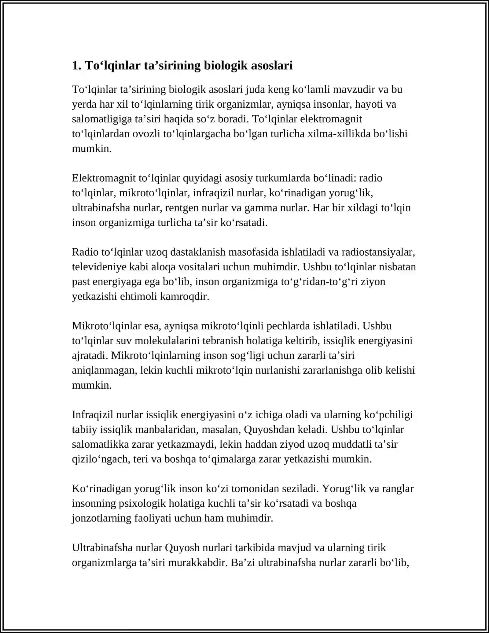 MEXANIK TOʻLQINLARNING INSON ORGANIZMGA TAʼSIRI 3