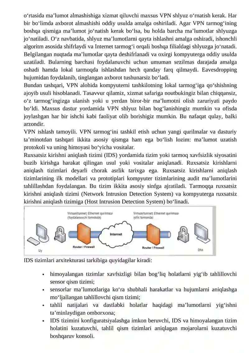 TEXNIK TIZIMLARDA TARMOQ XAVFSIZLIGI 3