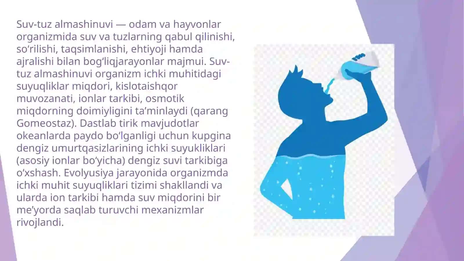 Yosh organizmda mineral tuzlar va suv almashinuvining ahamiyati 3