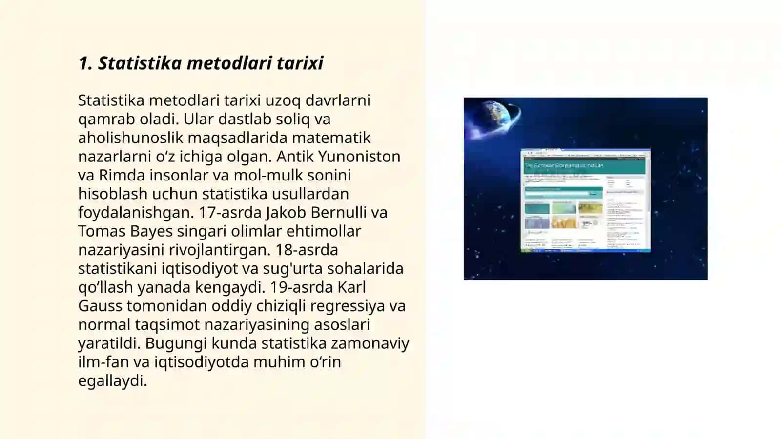 Ma’lumotlar intellektual tahlili sohalari: Statistika mashinali o'qitish va ma'lumotlar bazasi sohalarining o'rni 3