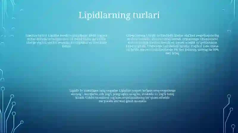 Ozuqalarning Lipidli To'Yimliligi 3