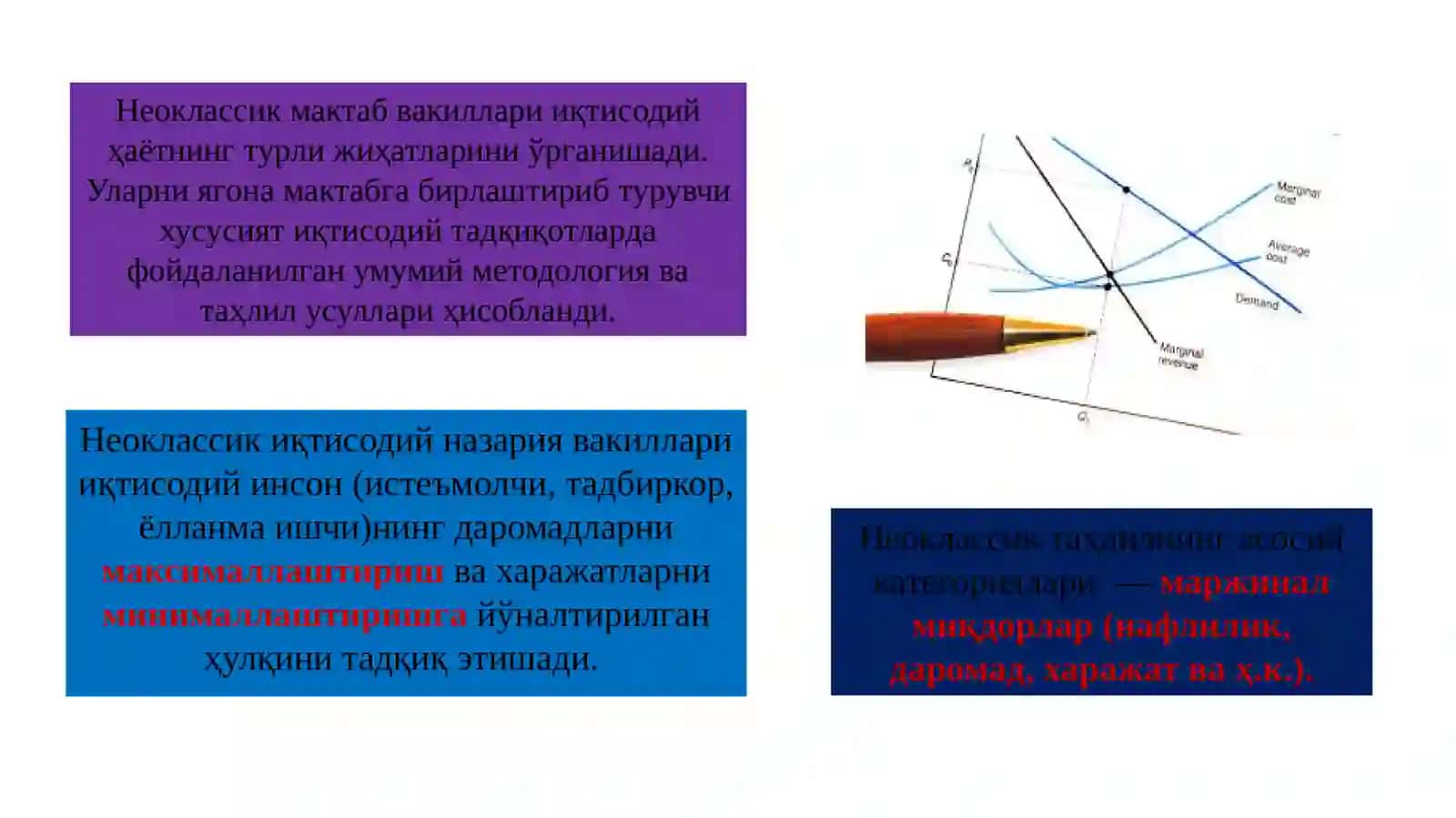 Неоклассикиқ тисодий мактабнинг шаклланиши 3