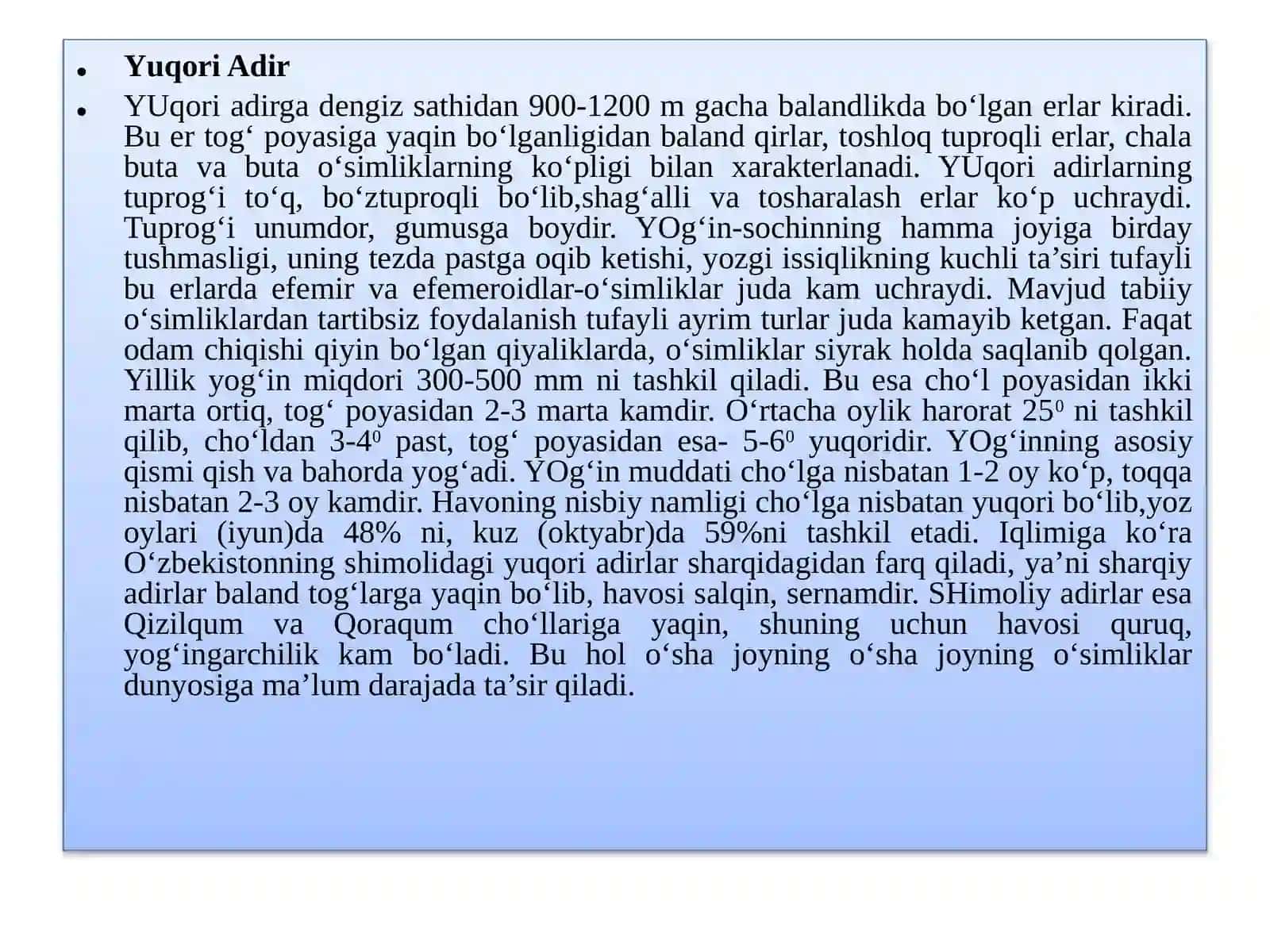 Adir zonasi dorivor o‘simliklari biologiyasini aniqlash va o'rganish 3