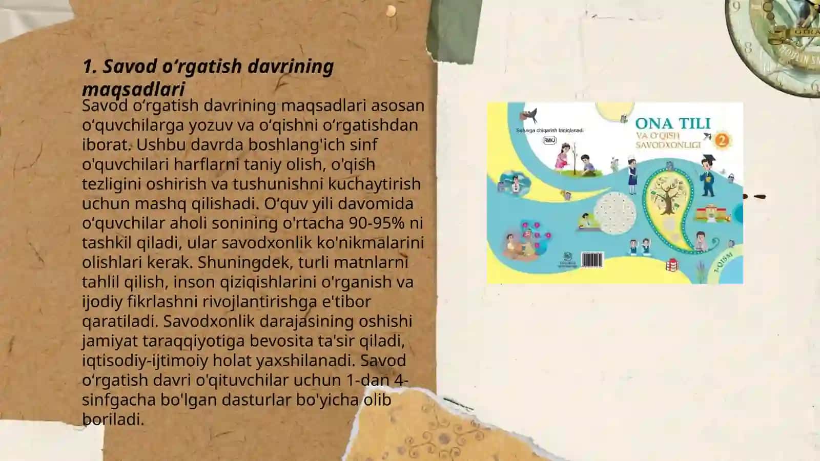 Savod oʻrgatish davrlari haqida 3