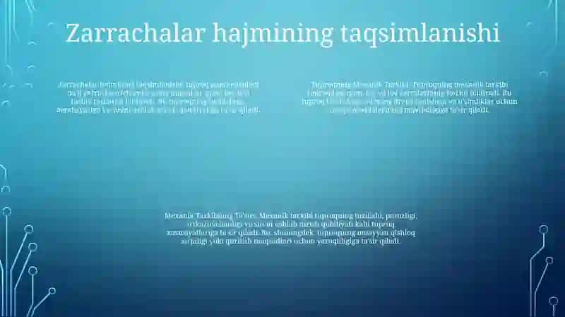 Tuproqning Mexanik Tarkibi 3