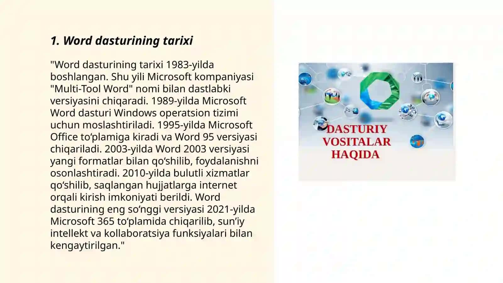 Word dasturiy taminot haqida malumot 3