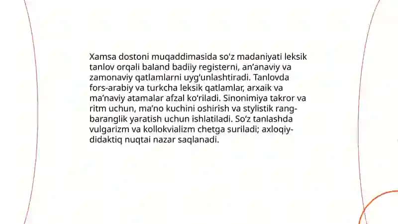 Xamsa dostoni muqaddimasida so'z va nutq madaniyati 3