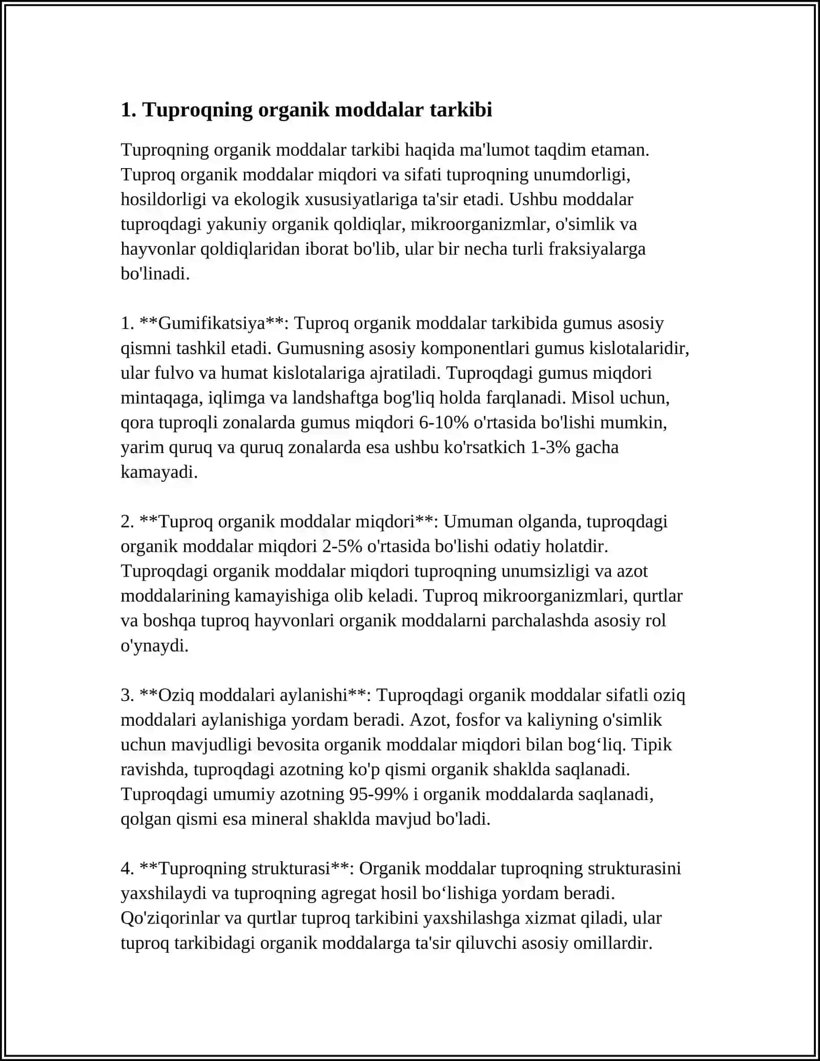 Tuproqning kimyoviy tarkibi va tuproqdagi mikroelementlar 3