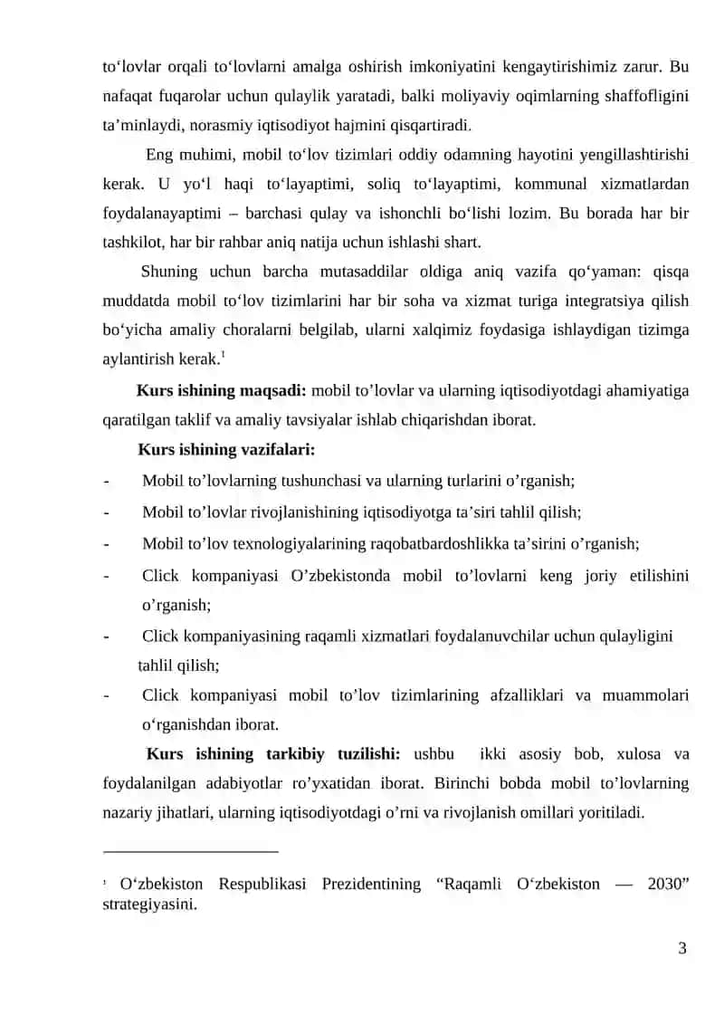 Mobil to’lovlar va ularning iqtisodiyotdagi ahamiyati. 3