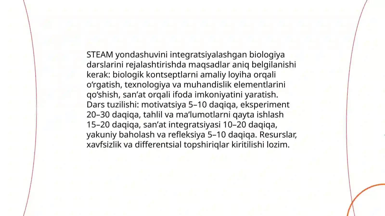 STEAM (STEM +Art) integratsiyasi orqali biologiyani o'qitish 3