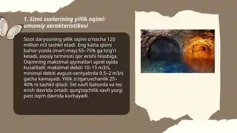 Sizot suvlarining yillik oqimi 3