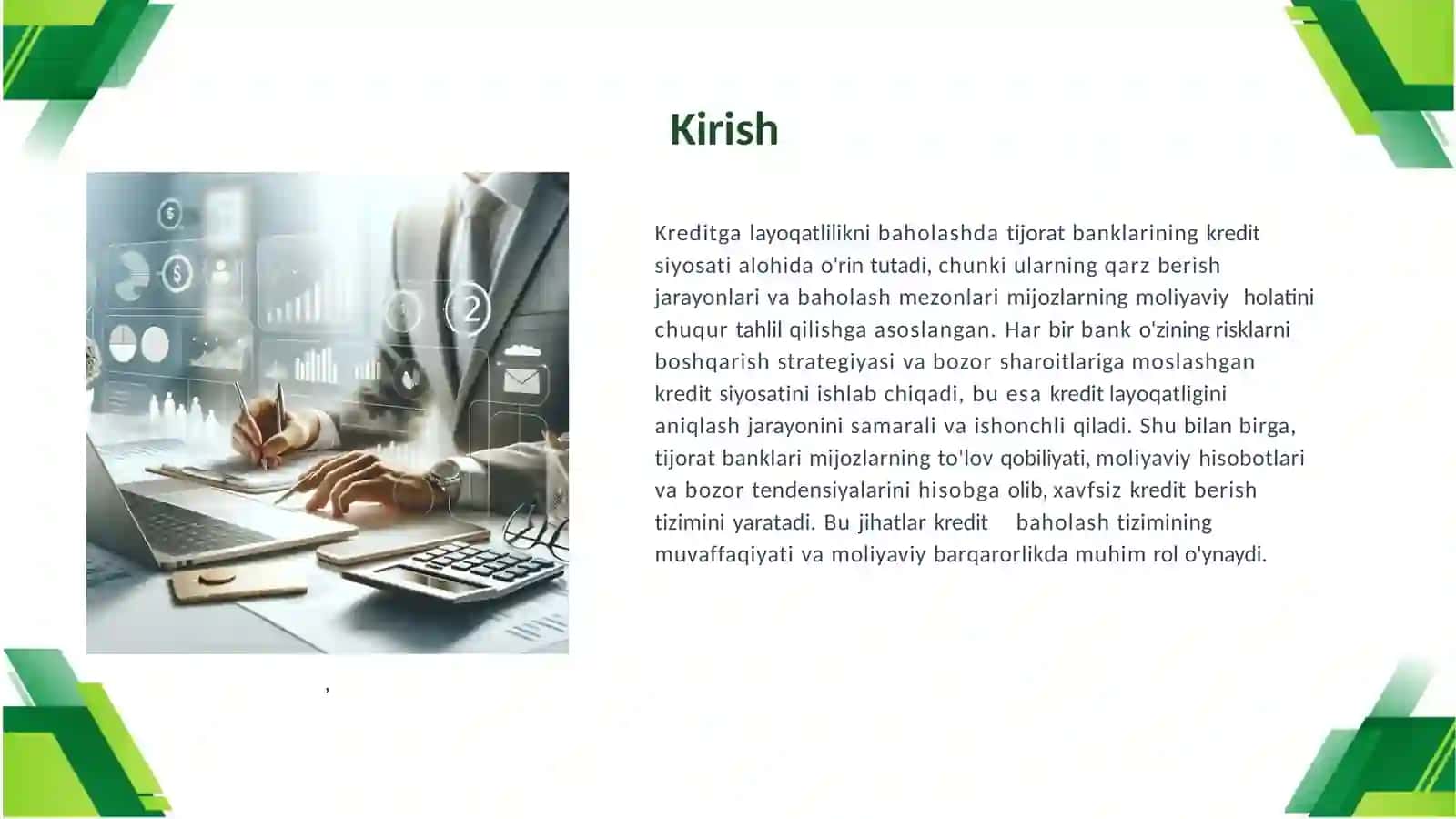 Kreditgalayoqatliliknibaholashda tijorat banklarining kreditsiyosatining o'ziga xos jihatlari 3