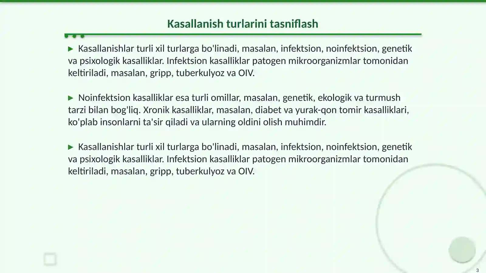 Kasallanish turlari va ularni oʻrganish usullari 3