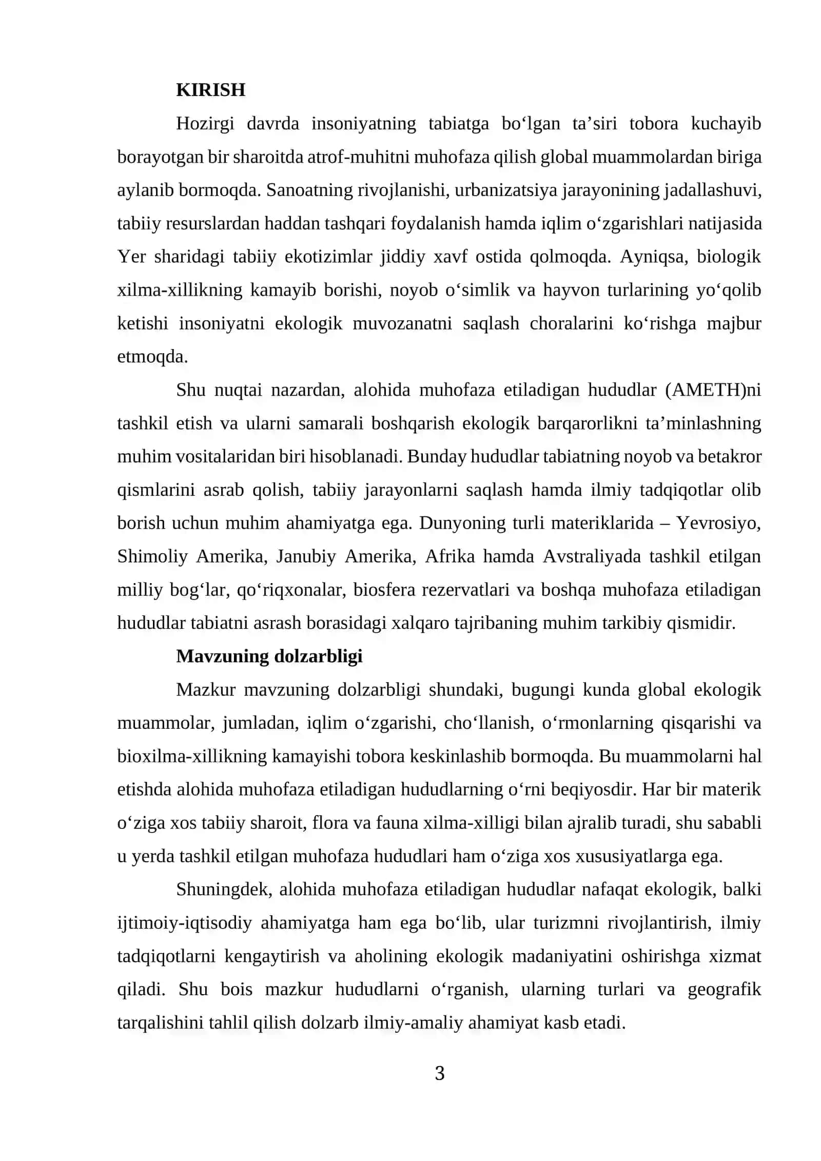 MATERIKLARNING ALOHIDA MUHOFAZA ETILADIGAN HUDUDLARI 3