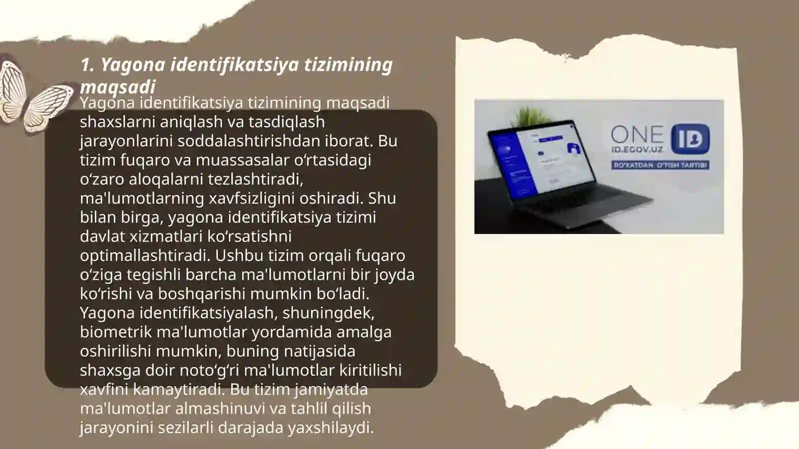 Yagona identifikatsiya tizimida ro‘yxatdan o‘tish va milliy tarmoq resurslaridan foydalanish 3