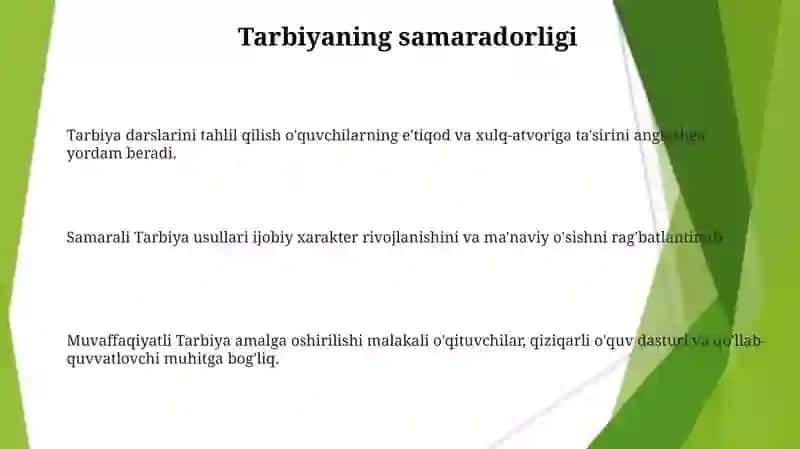 Tarbiya oʻqish metodikasidan dars shakllari 3