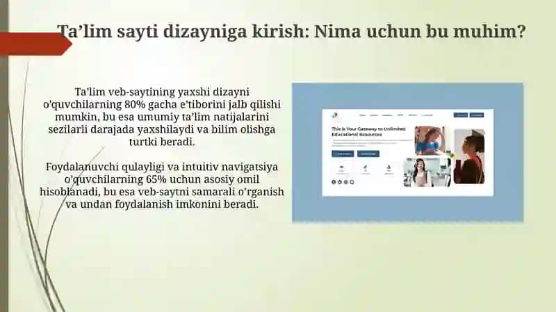 Ta'limiysaytdizaynibilanishlash 3
