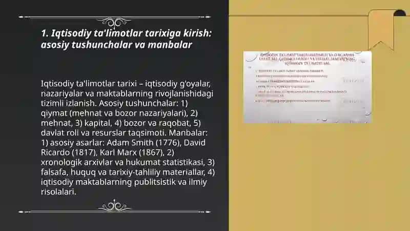 Iqtisodiy taʼlimotlar tarixining paydo bulishi va rivojlanish tarixi 3