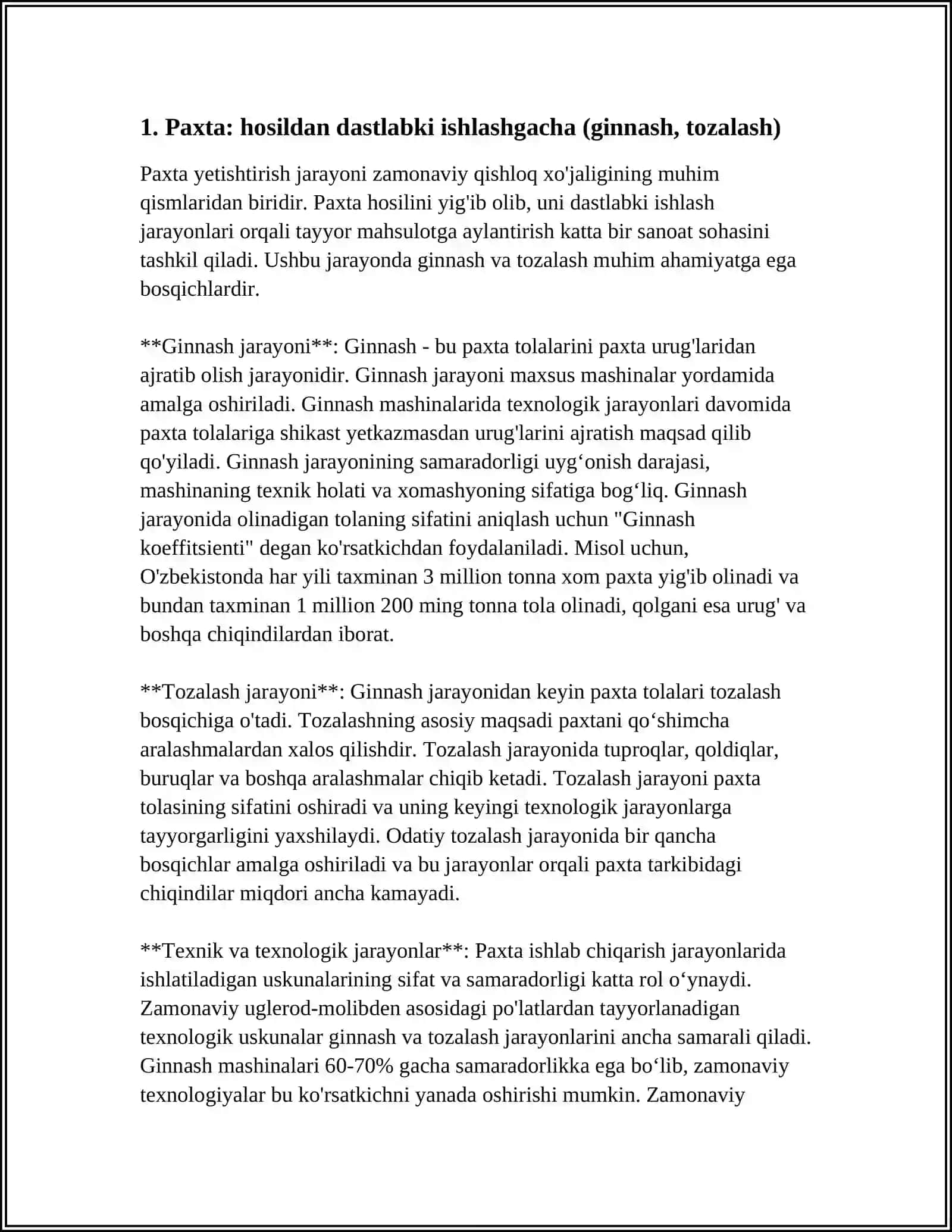 TOQIMACHILIK SA'NOATIDA FOYDALANILADIGAN TABIIY TOLALAR VA ULARNI DASLABKI ISHLASH 3