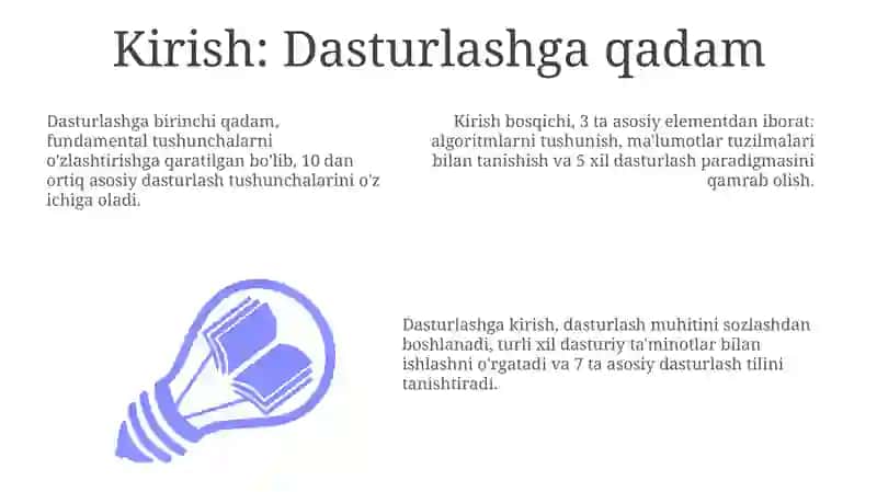 Ilk qadam dasturini oʻrganish 3