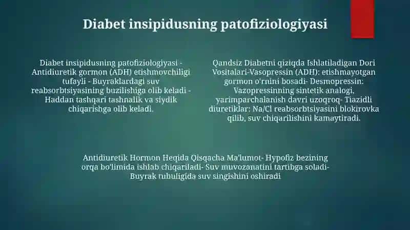 Qandsiz Diabetni Davolashda Ishlatiladigan Dori Vositalari 3