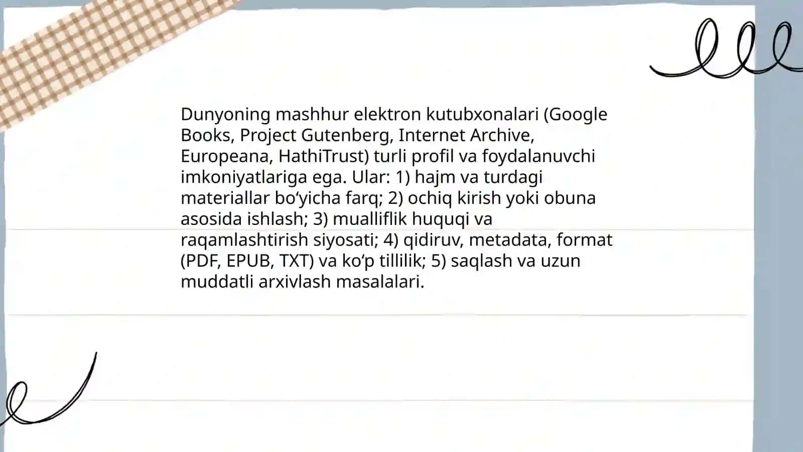 Dunyoning mashhur elektron kutubxonalari va ularning ish faolyati 3