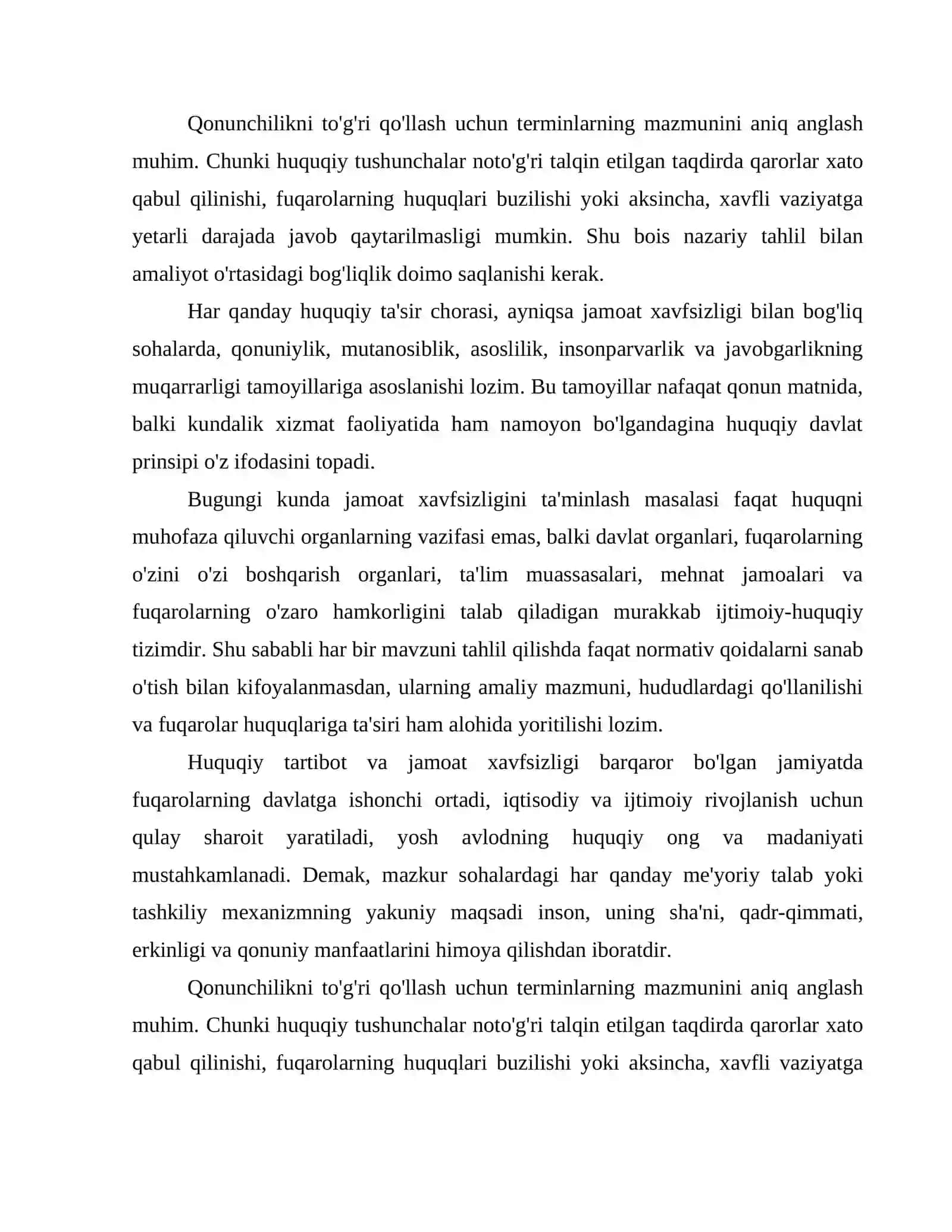 JAMOAT XAVFSIZLIGI SOHASIDAGI MUNOSABATLAR VA JAMOAT XAVFSIZIGINI TA'MINLASHNING HUQUQIY ASOSLARI 3