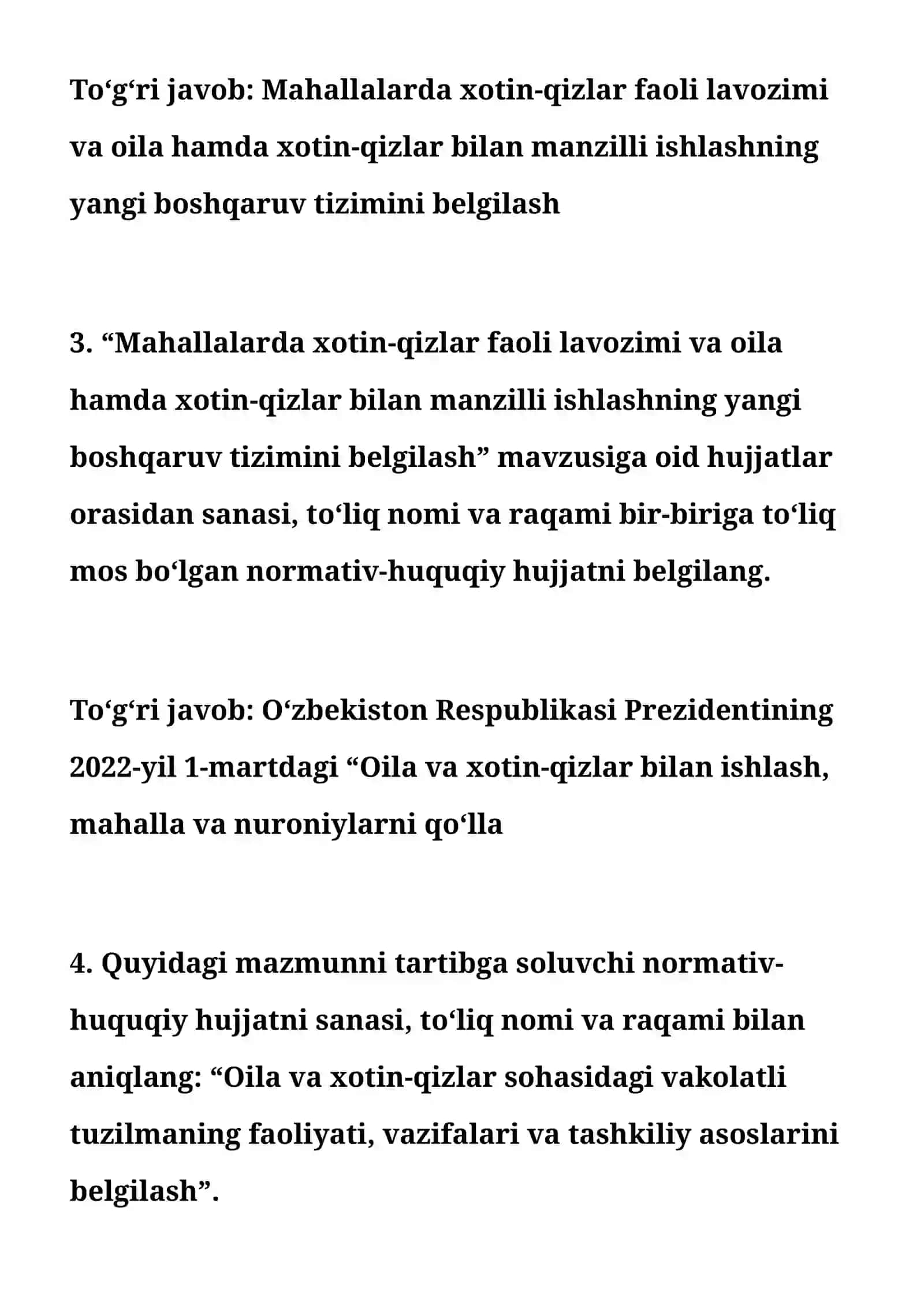 Xotin-qizlar faoli Argos suhbat 28.07.2026 savol va javoblari 3